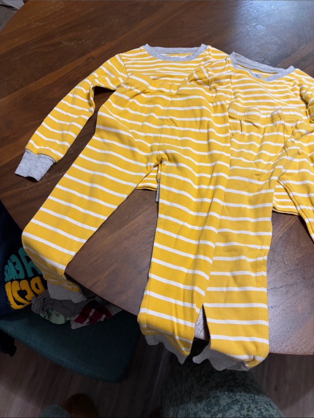 Carter's Yellow and White Striped Long-Sleeve Pajama Set